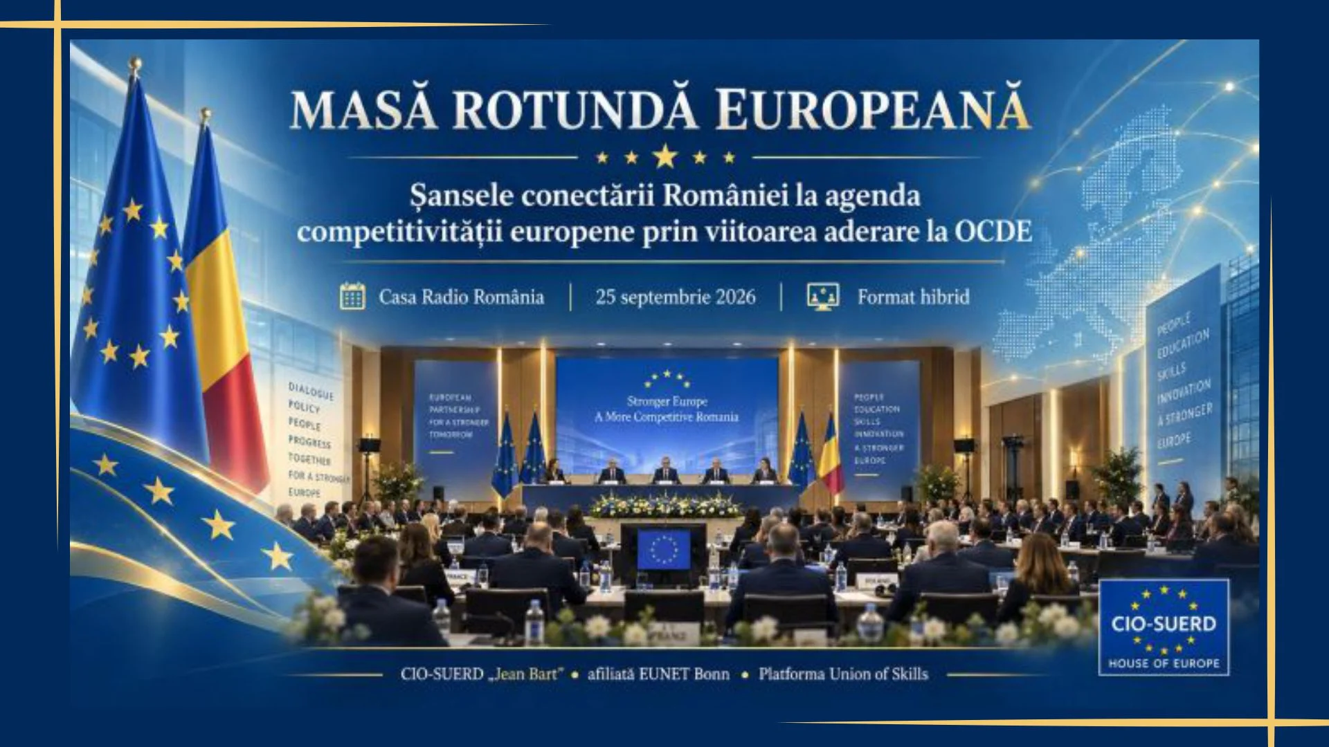 Masa Rotunda Europeana, 25 Septembrie 2026 Bucuresti ROMANIA